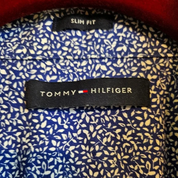π£ Tommy Hilfiger Mens Button Down Long Sleeve Shirt Large 16-16.5 Like New π - Picture 3 of 4